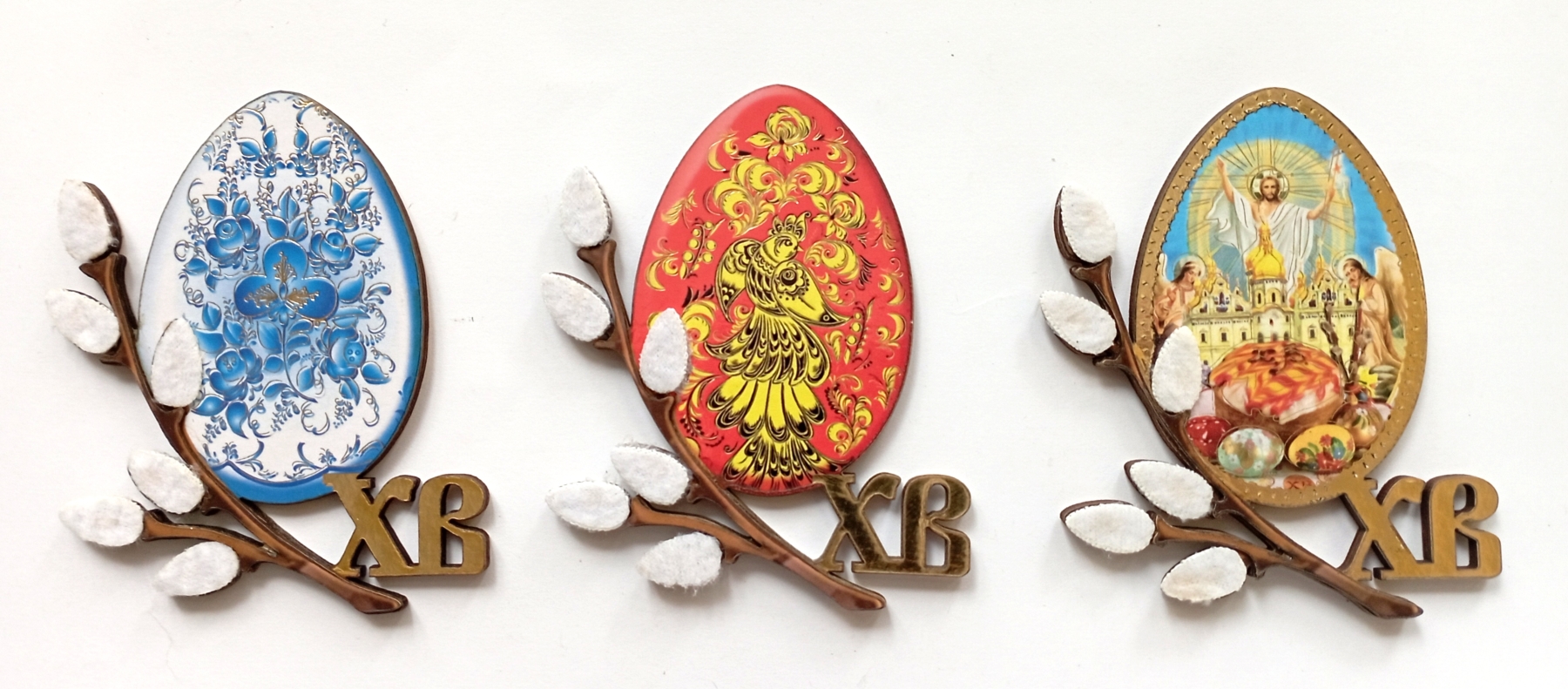 

Магниты религиозные Импала пасхальные деревянные комплект Мпас_10 3 шт.