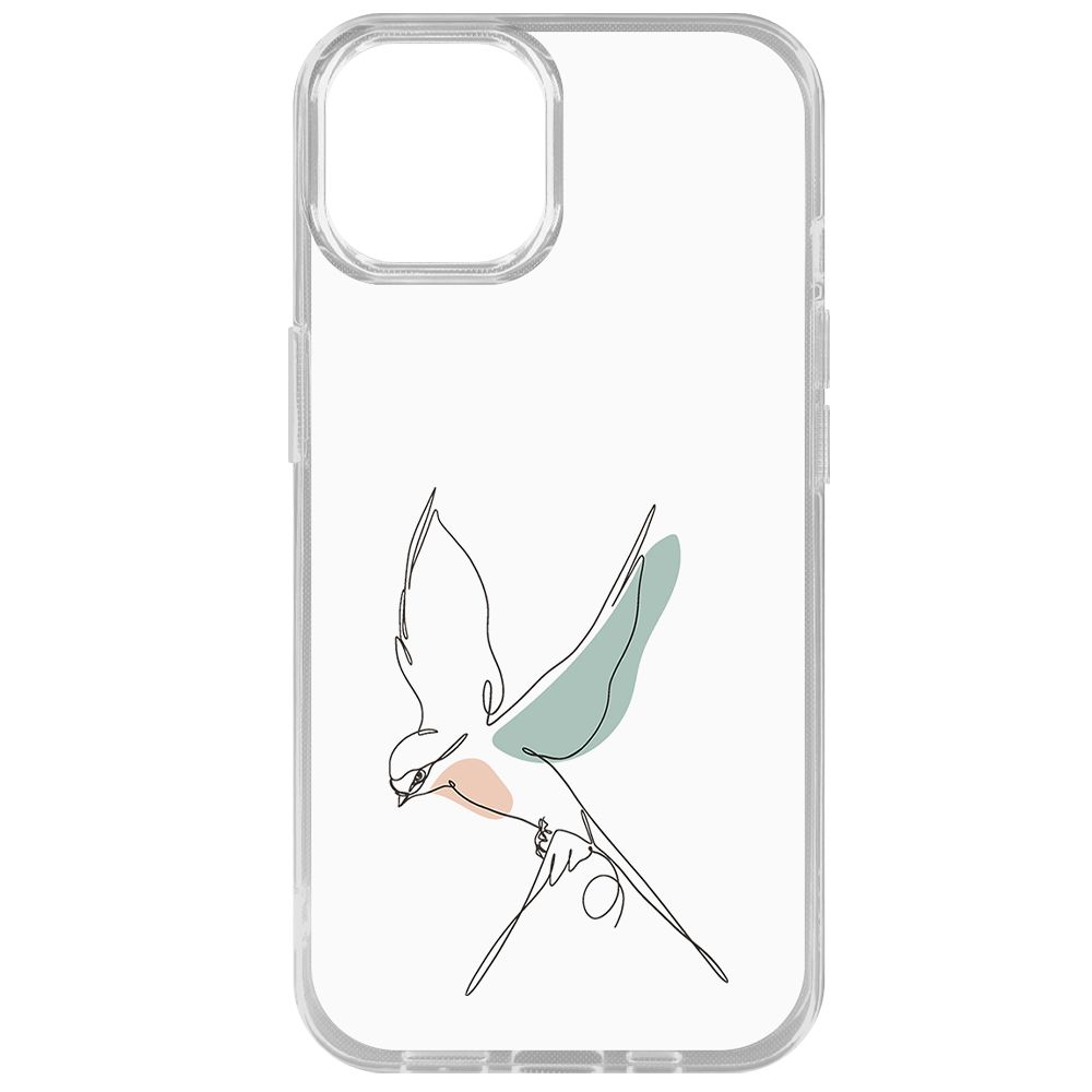 

Чехол-накладка Krutoff Clear Case Полет для iPhone 14, Прозрачный