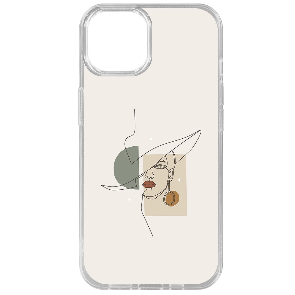 

Чехол-накладка Krutoff Clear Case Стиль для iPhone 14, Прозрачный