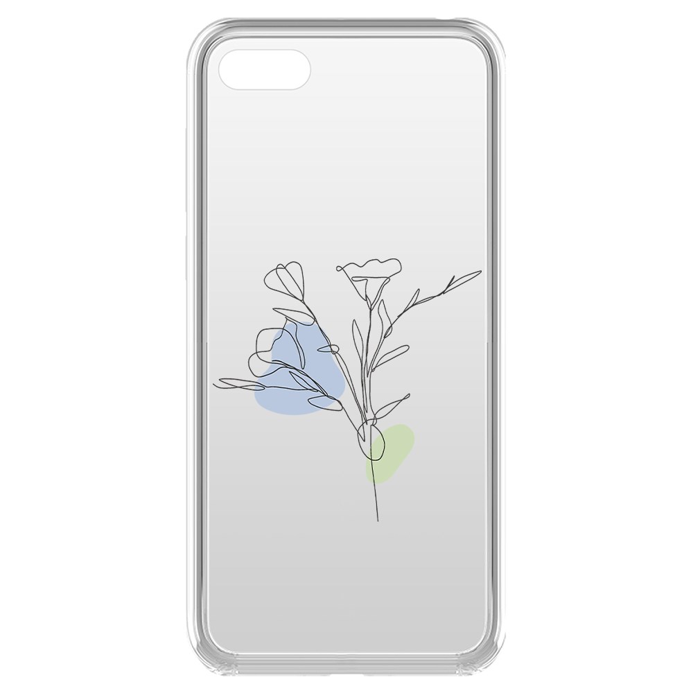 

Чехол-накладка Krutoff Clear Case Эустома для Honor 7A Prime