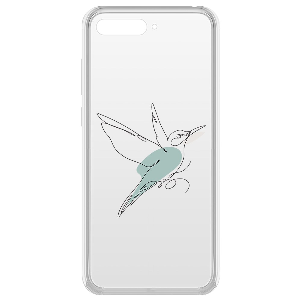 фото Чехол-накладка krutoff clear case легкость для huawei y6 (2018)