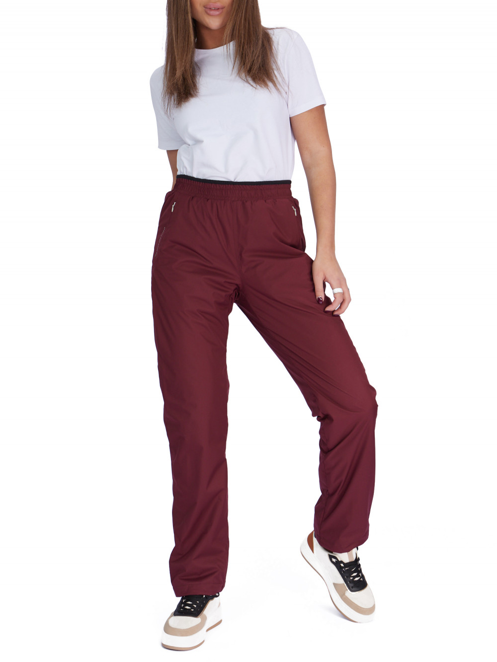 

Спортивные брюки женские NoBrand AD88149 бордовые M, AD88149