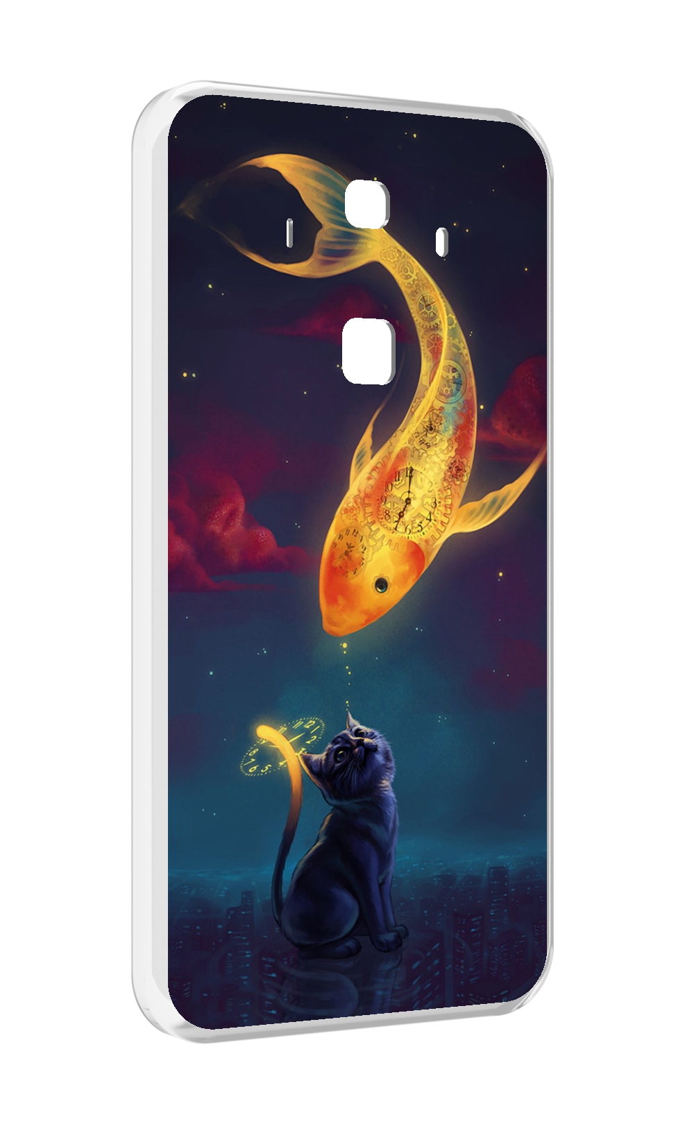 

Чехол MyPads золотая-рыбка-часовая для Huawei Mate 10 Pro, Прозрачный, Tocco