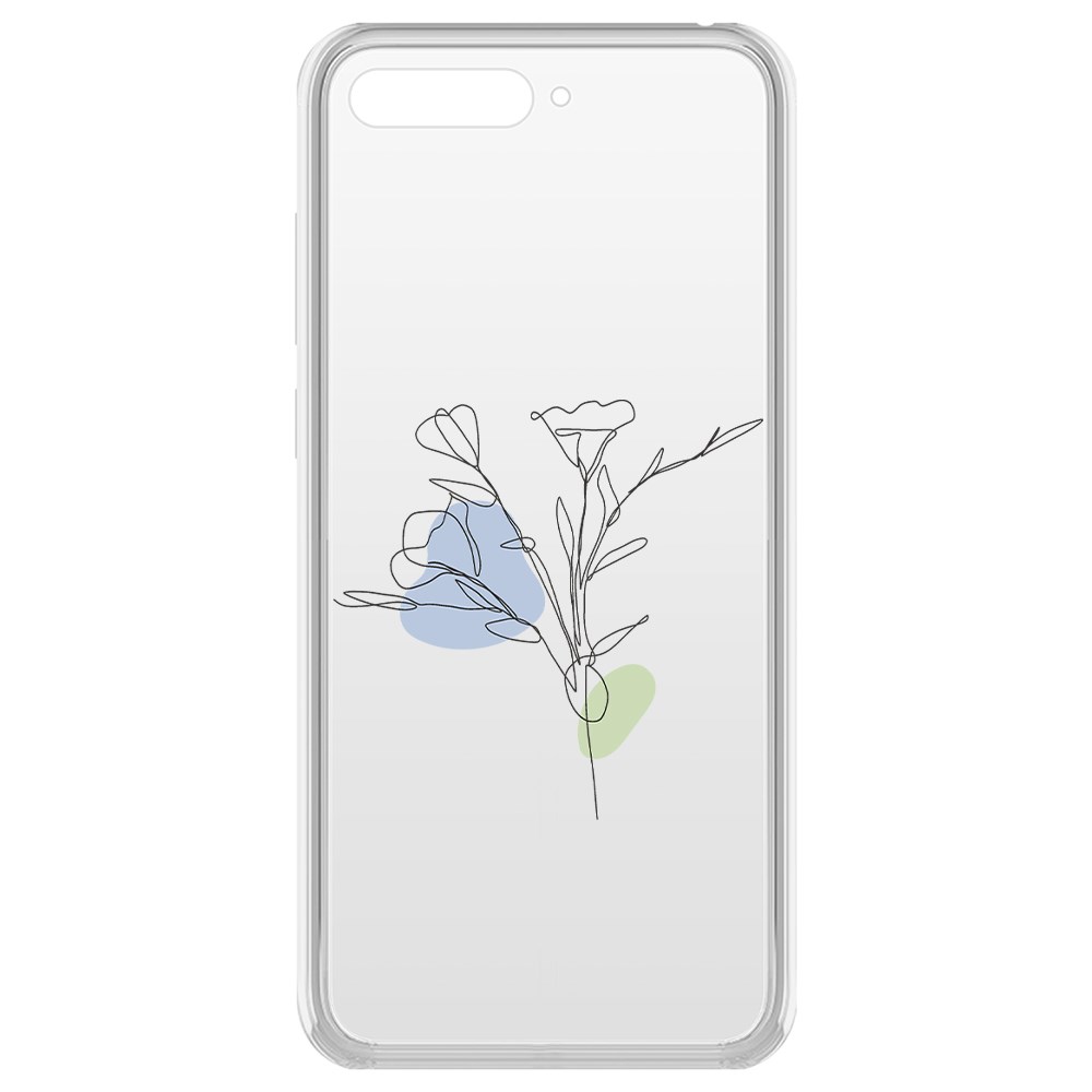 фото Чехол-накладка krutoff clear case эустома для huawei y6 (2018)