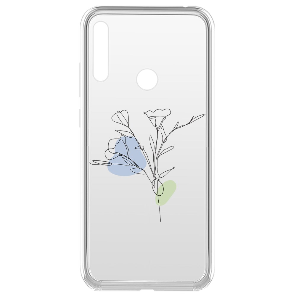 

Чехол-накладка Krutoff Clear Case Эустома для Huawei Y6 (2019)