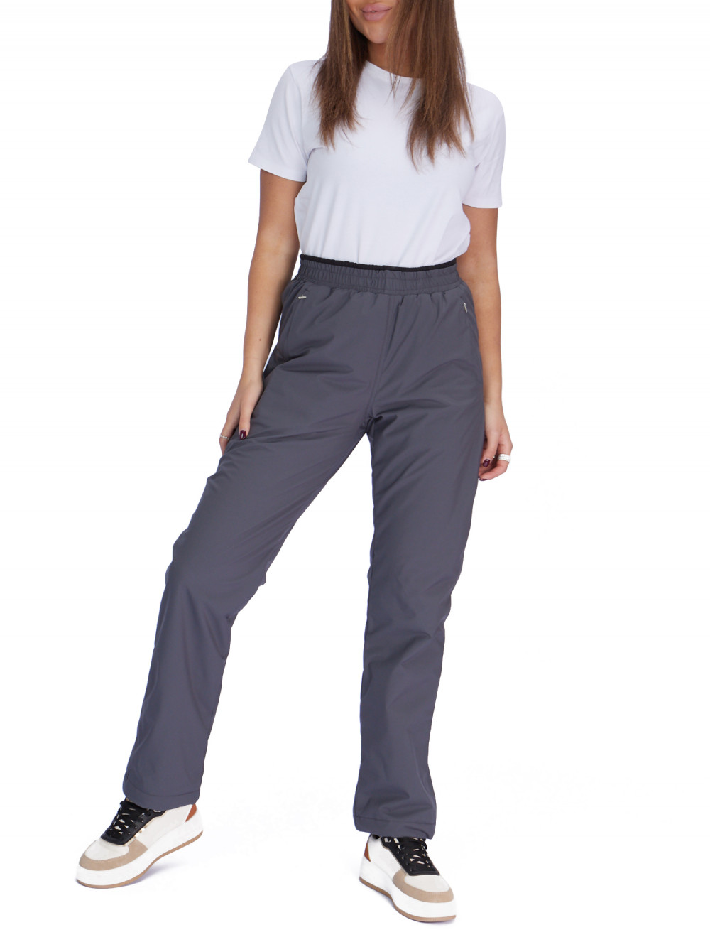 

Спортивные брюки женские NoBrand AD88149 серые L, AD88149