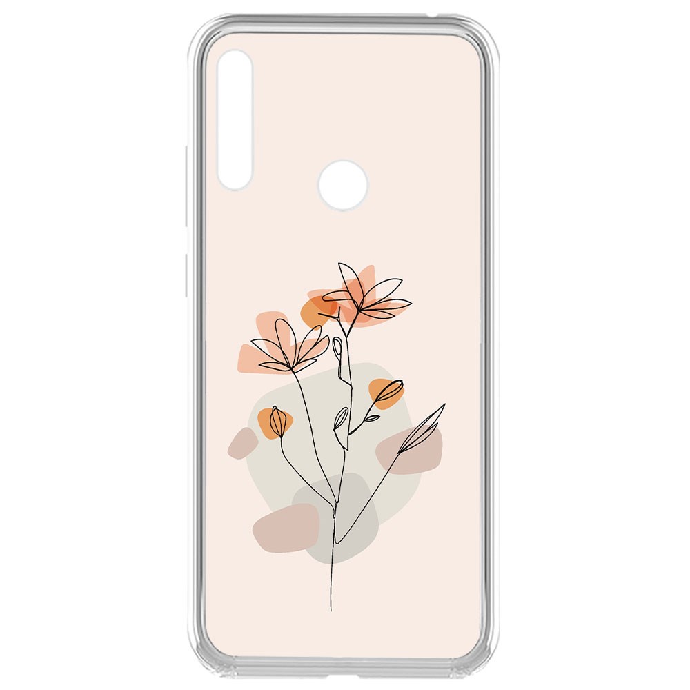 

Чехол-накладка Krutoff Clear Case Ромашки для Huawei Y6S