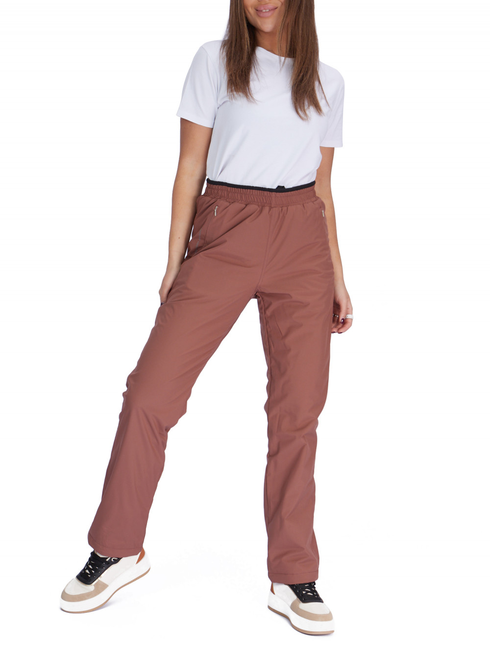 

Спортивные брюки женские NoBrand AD88149 коричневые XL, Коричневый, AD88149