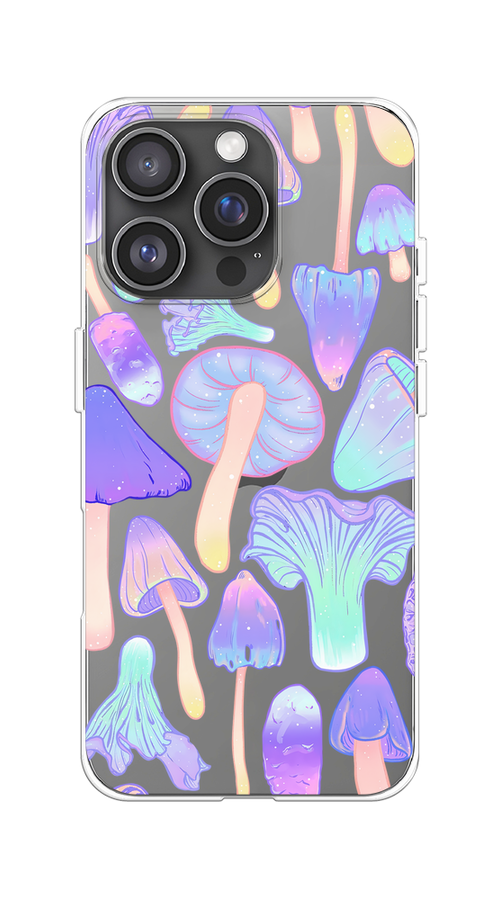 

Чехол на Apple iPhone 16 Pro "Пастельные грибы", Фиолетовый;голубой, 16250-1