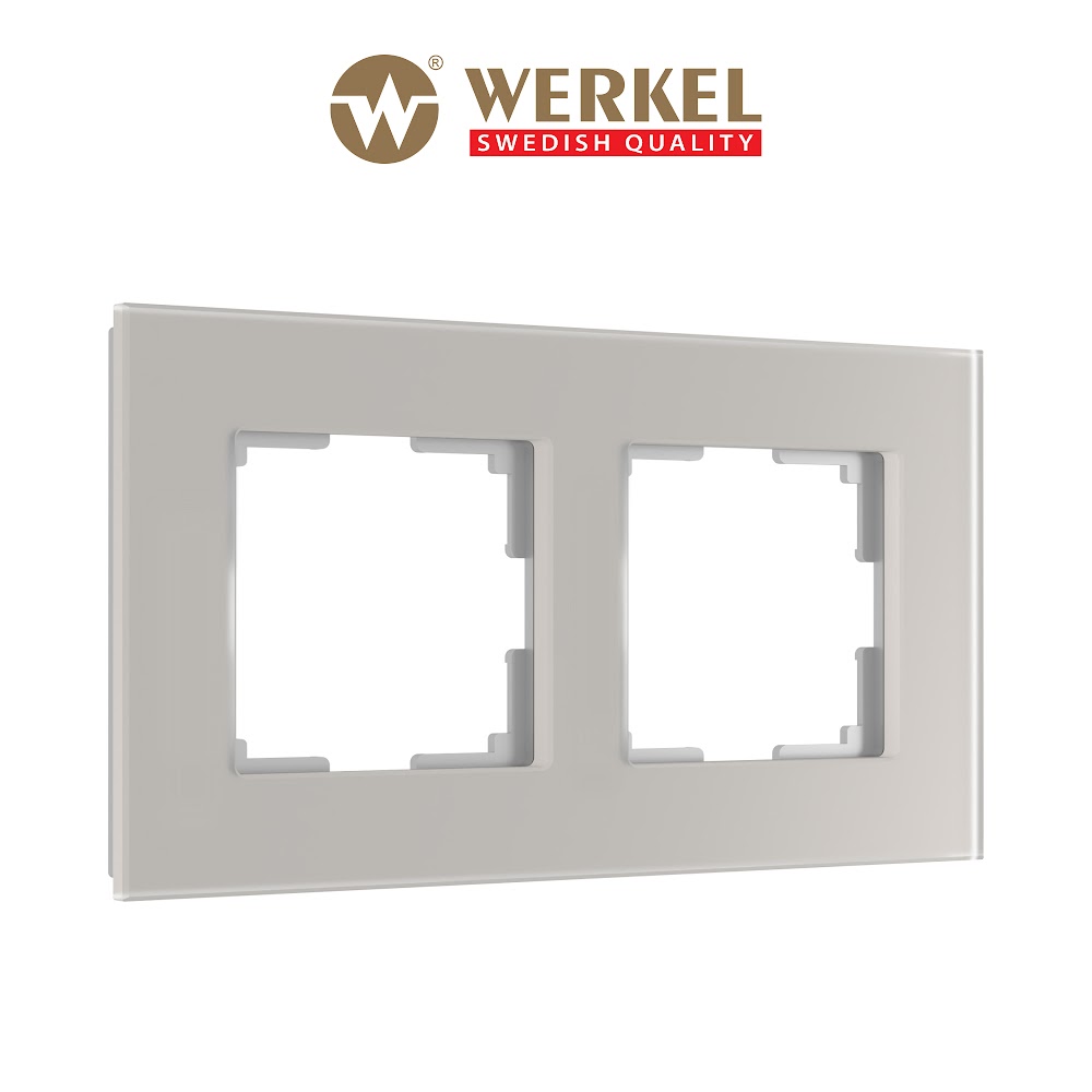 

Рамка для розетки/выключателя на 2 поста Werkel Senso W0023117 дымчатый soft-touch, Серый, Senso