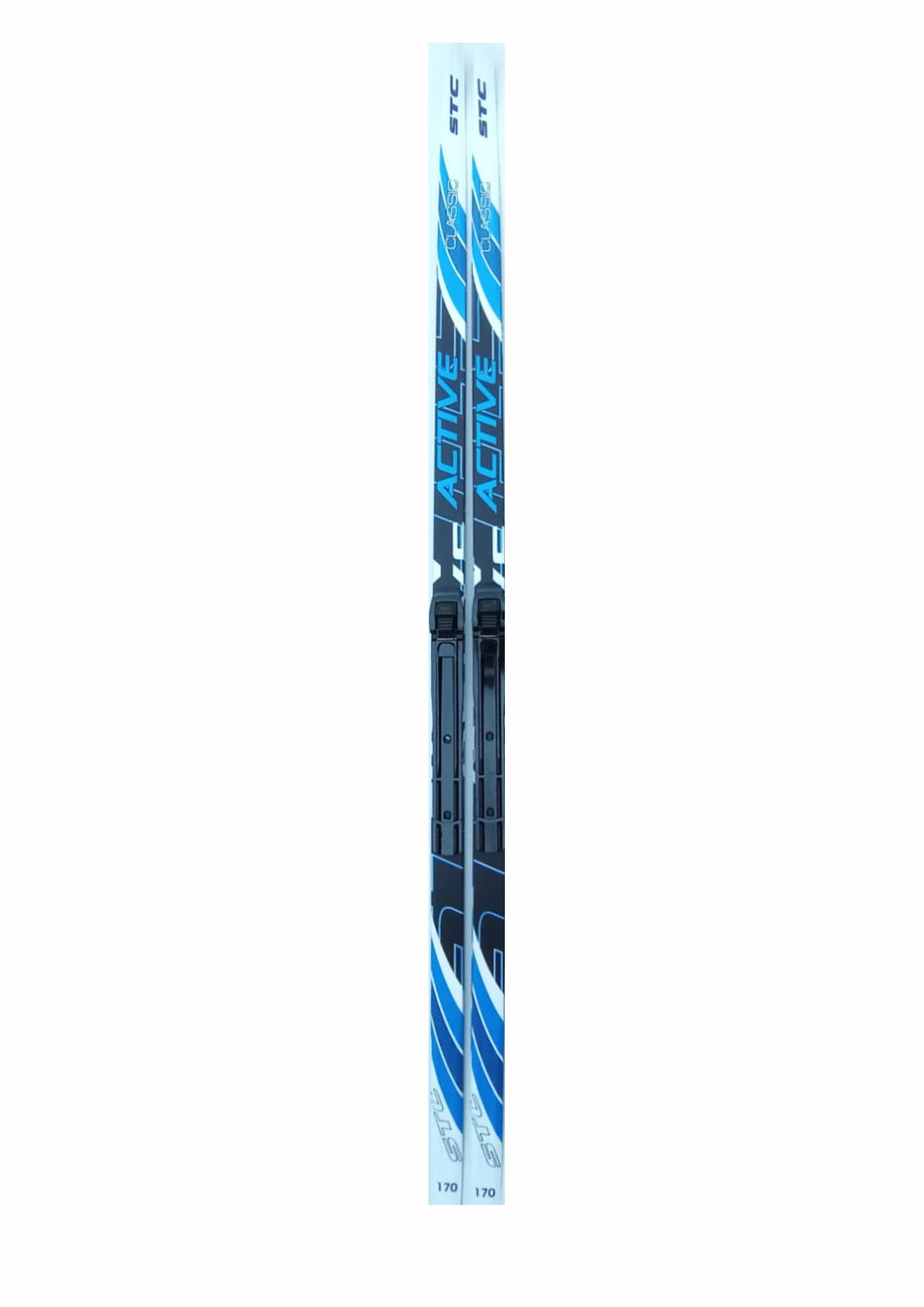 фото Комплект беговых лыж stc active 170 см. палки, крепления nnn, связки на липучке