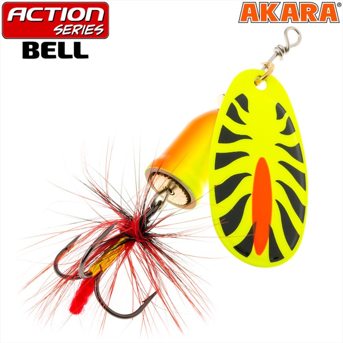 

Блесна вращающаяся Akara Action Series Bell, 6 г, цвет A28, Желтый