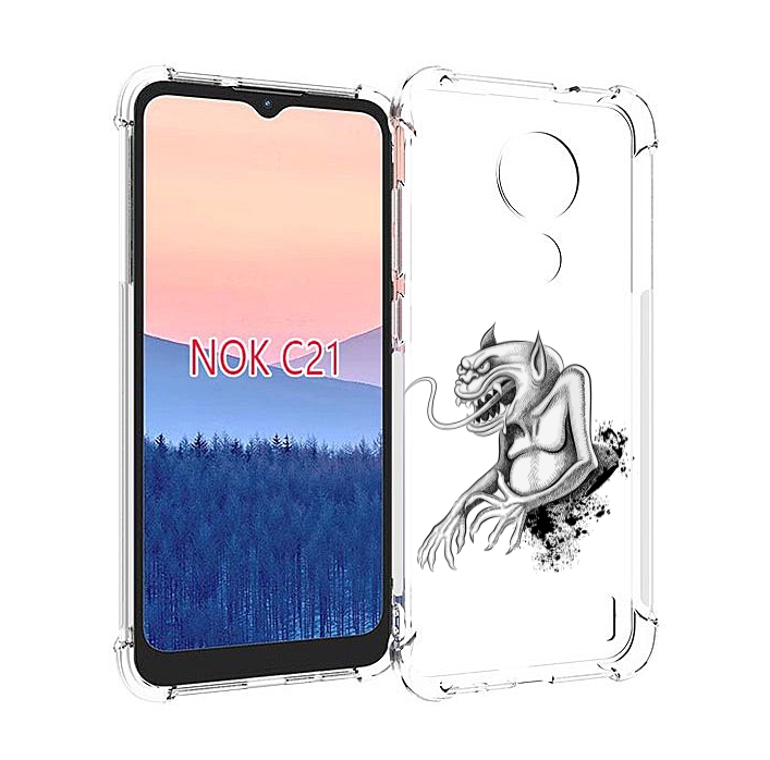 

Чехол MyPads чорт для Nokia C21, Прозрачный, Tocco