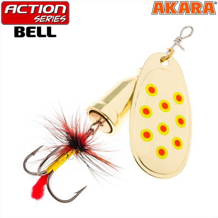 

Блесна вращающаяся Akara Action Series Bell, 8 г, цвет A40, Золотистый