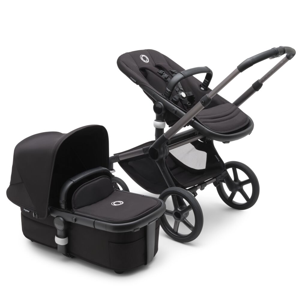 Детская коляска 2 в 1 Bugaboo Fox5 Black, Grey Melange complete, 0+