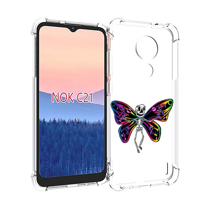 

Чехол MyPads эффект бабочки для Nokia C21, Прозрачный, Tocco