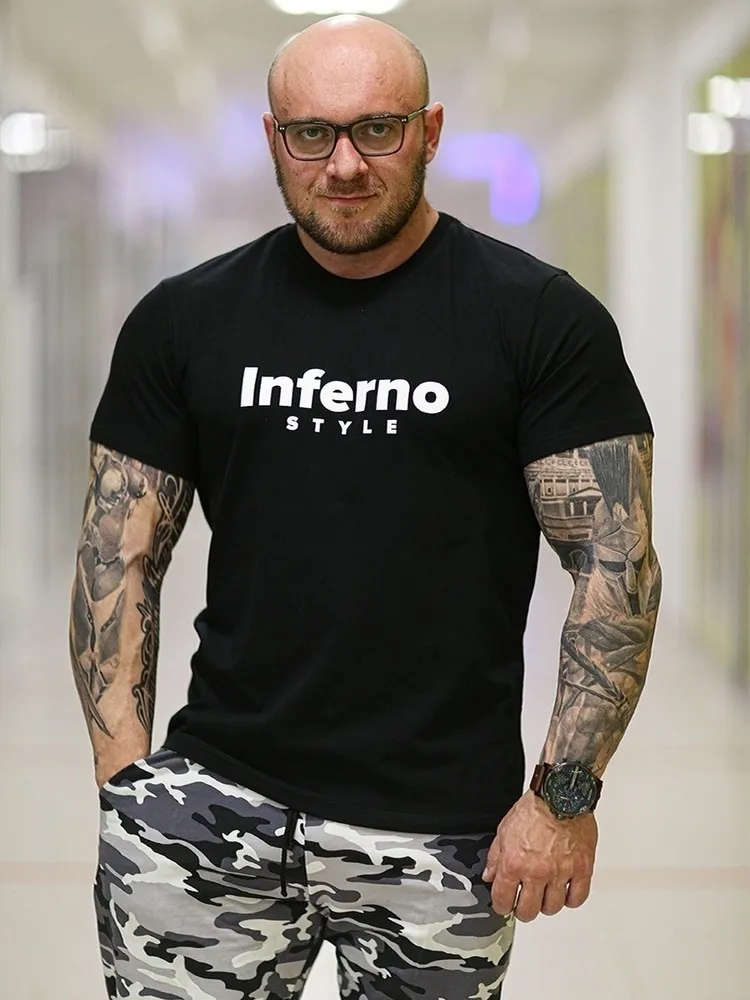 

Футболка мужская INFERNO style Ф-001-020 черная M, Черный, Ф-001-020