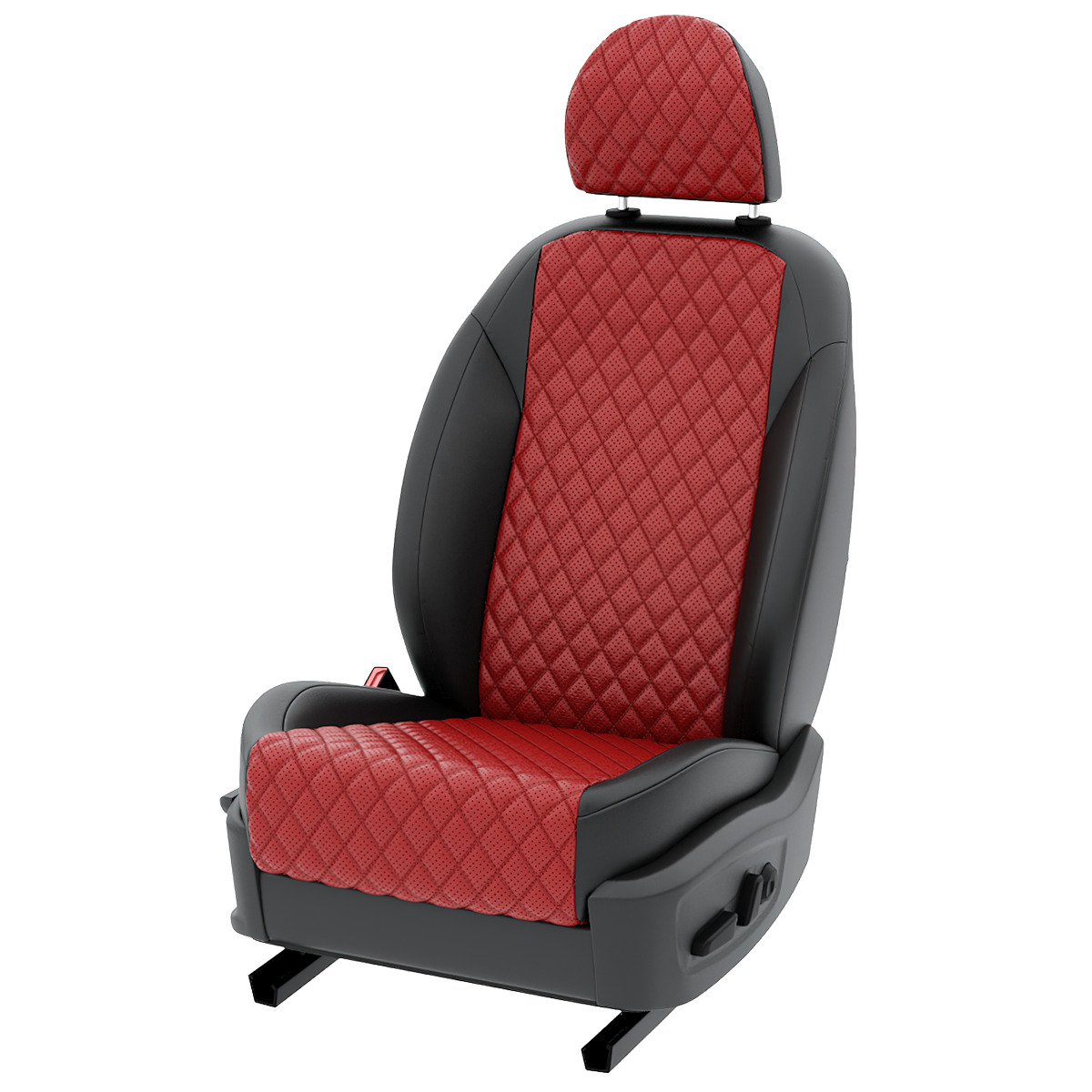 

Чехлы Автолето для БМВ 3 седан E46 красный черный экокожа с ромбом LA901C101, 36