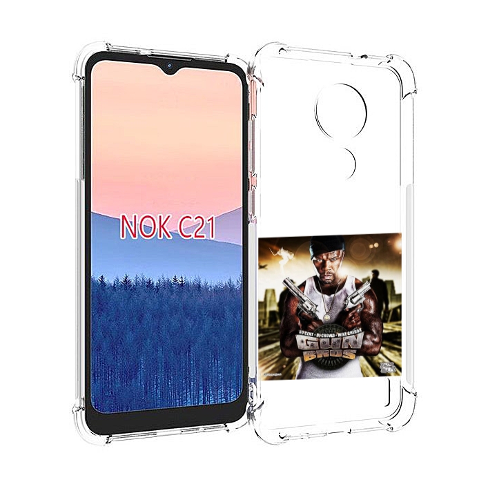 

Чехол MyPads 50 Cent - Gun Bros для Nokia C21, Прозрачный, Tocco