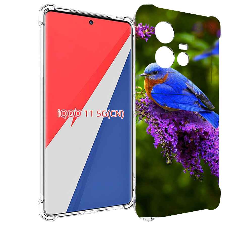

Чехол MyPads Птица-сиреневая для Vivo iQOO 11, Прозрачный, Tocco