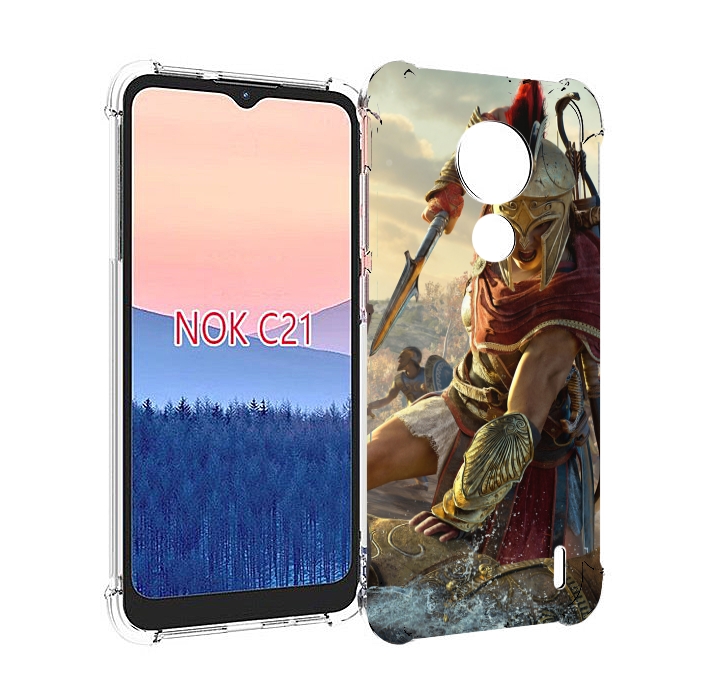 

Чехол MyPads Assassin's Creed Odyssey Kassandra мужской для Nokia C21, Прозрачный, Tocco