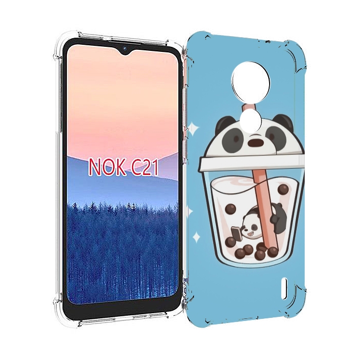 

Чехол MyPads Bubble tea для Nokia C21, Прозрачный, Tocco