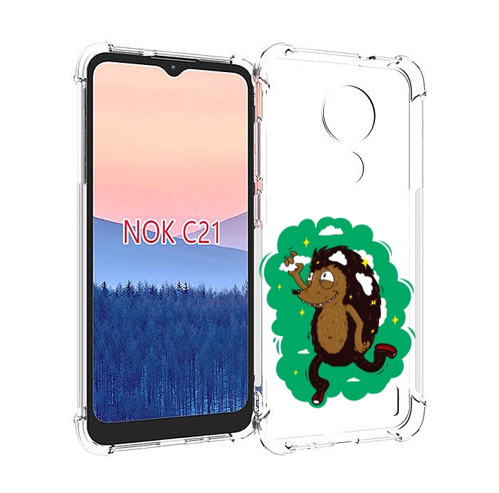 

Чехол MyPads Ежик в облаках для Nokia C21, Прозрачный, Tocco