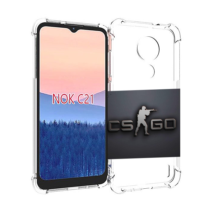 

Чехол MyPads CS go логотип мужской для Nokia C21, Прозрачный, Tocco