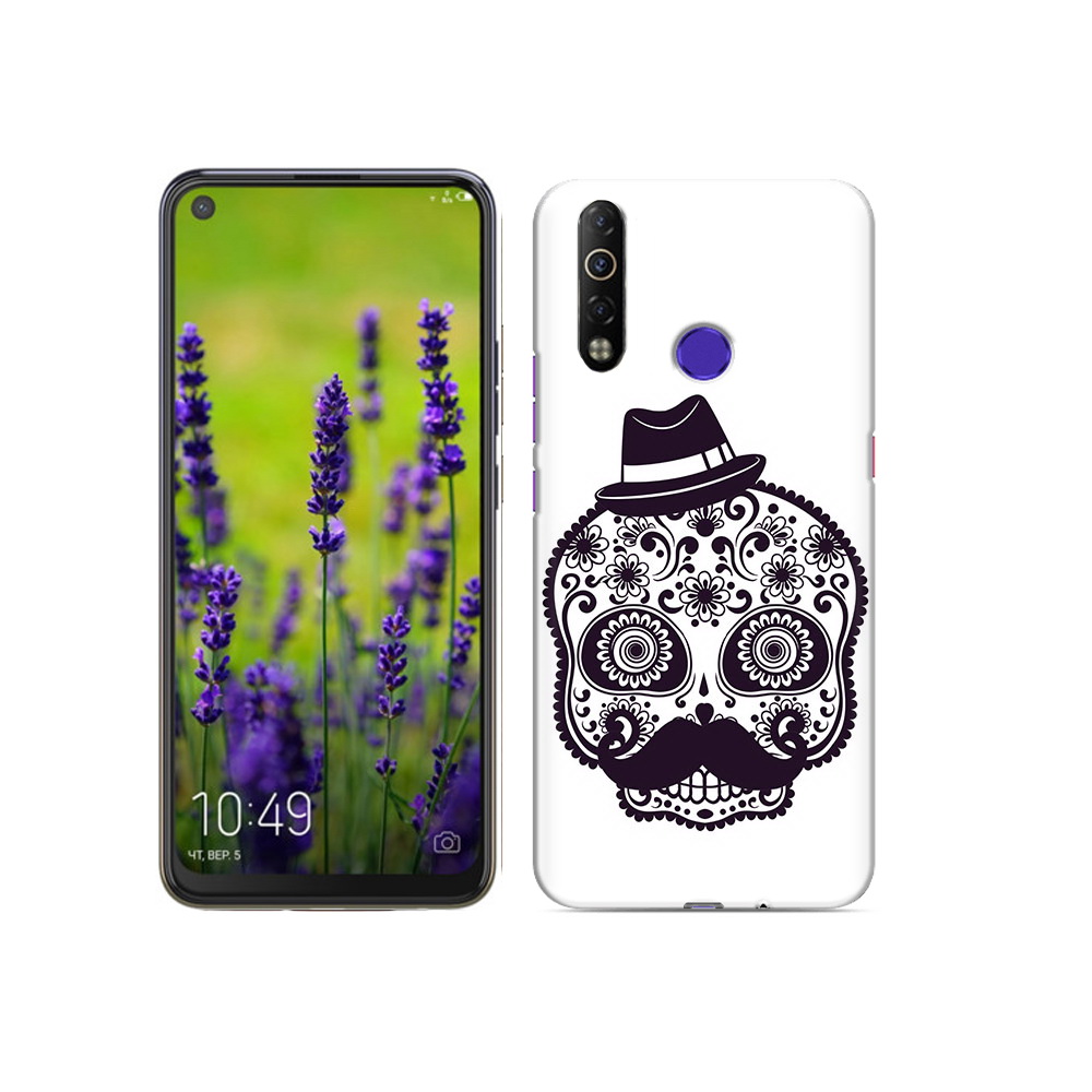 

Чехол MyPads Tocco для Tecno Camon 12 Air разрисованный скелет, Прозрачный, Tocco