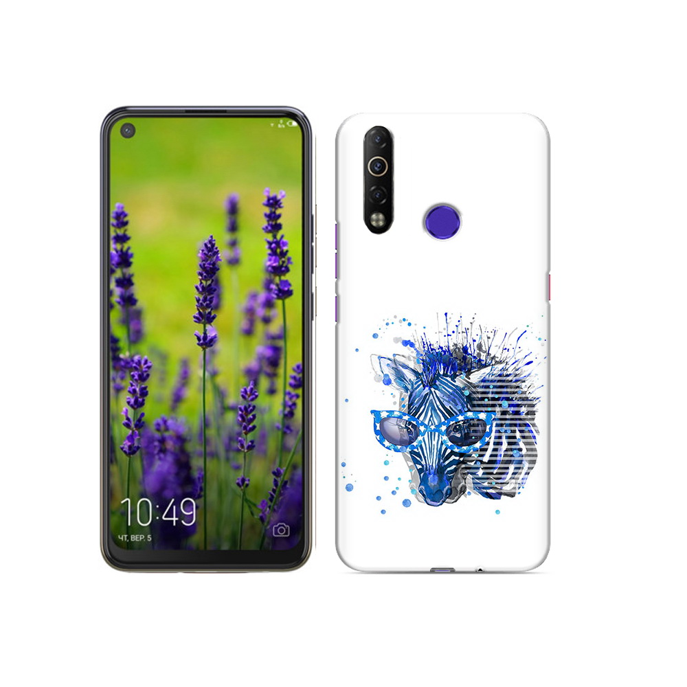 

Чехол MyPads Tocco для Tecno Camon 12 Air расплывчатая зебра, Прозрачный, Tocco