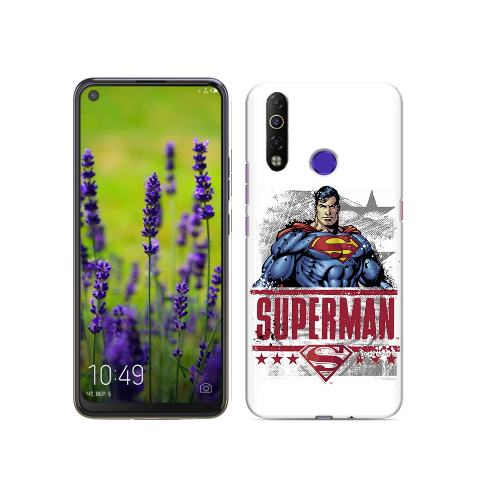 

Чехол MyPads Tocco для Tecno Camon 12 Air рисунок супермен, Прозрачный, Tocco