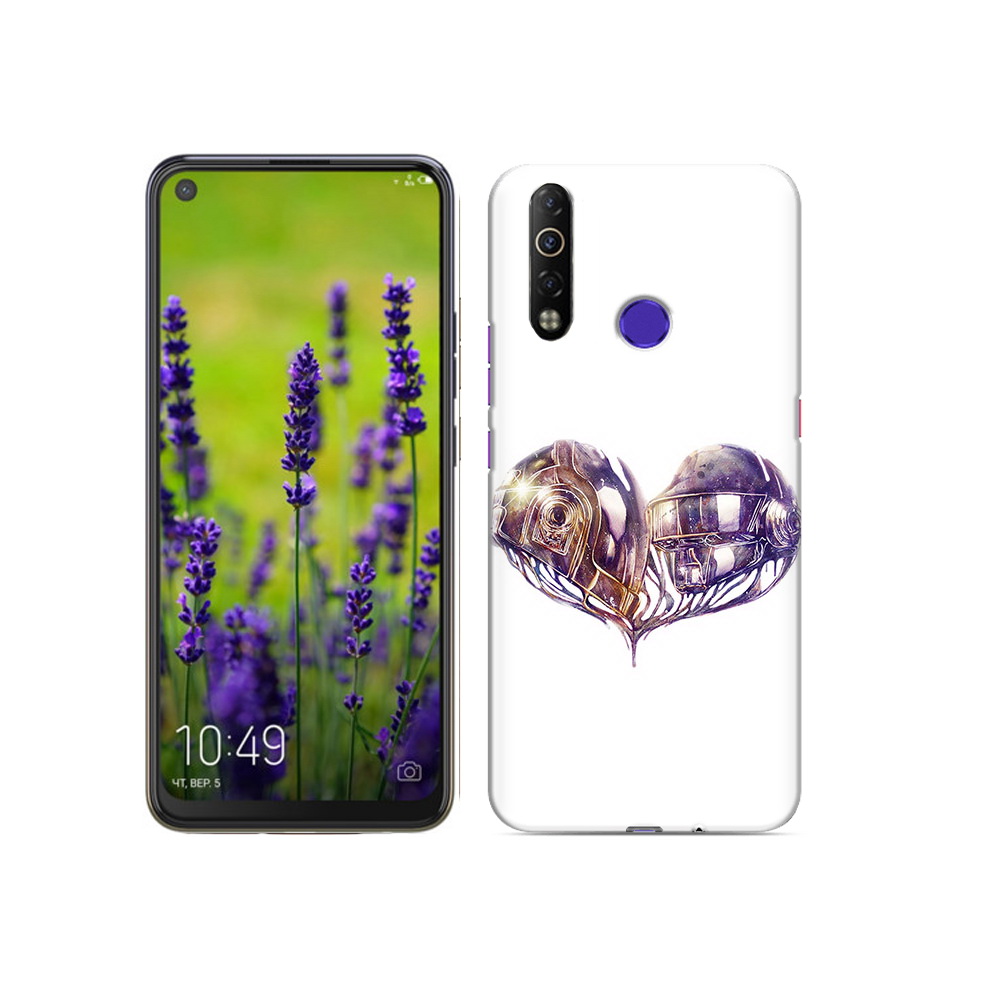

Чехол MyPads Tocco для Tecno Camon 12 Air сердце абстракция, Прозрачный, Tocco