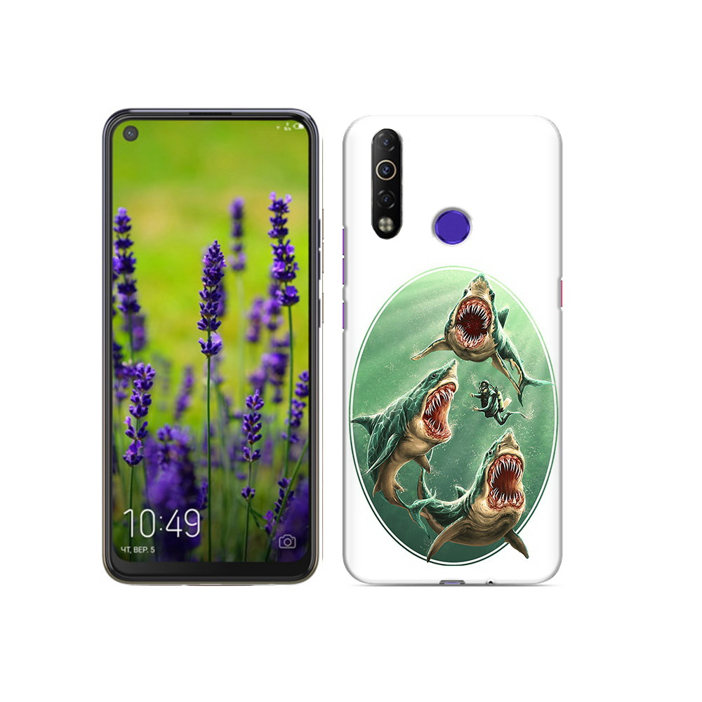 

Чехол MyPads Tocco для Tecno Camon 12 Air синяя бездна, Прозрачный, Tocco