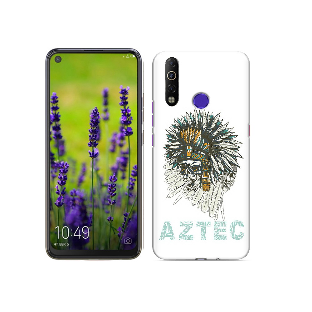 

Чехол MyPads Tocco для Tecno Camon 12 Air скелет индеец, Прозрачный, Tocco