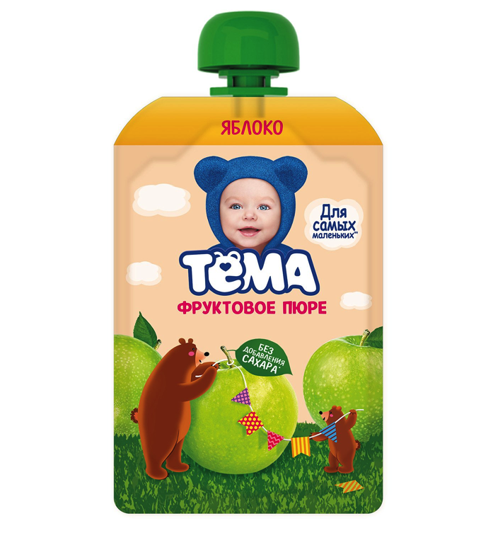 

Пюре фруктовое Тёма Яблоко, 90 г, 1 шт., Яблоко пауч