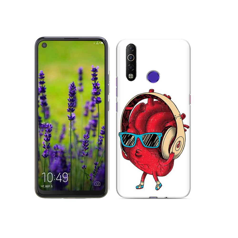

Чехол MyPads Tocco для Tecno Camon 12 Air слушай сердце, Прозрачный, Tocco