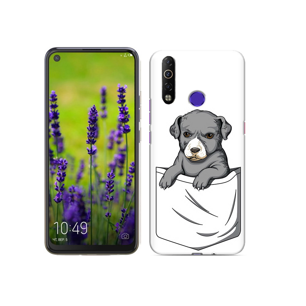 

Чехол MyPads Tocco для Tecno Camon 12 Air собачка в кармане, Прозрачный, Tocco