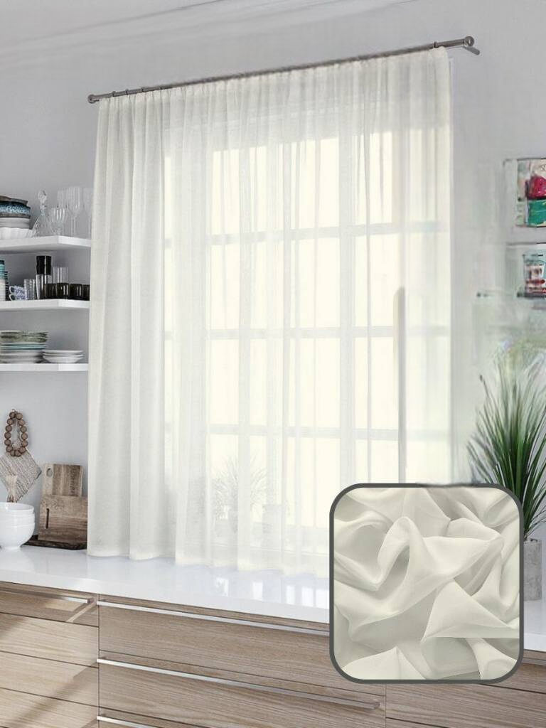 

Тюль Miazzo 300х270 см Молочная в гостиную детскую спальню Турция