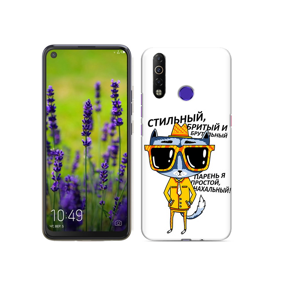 

Чехол MyPads Tocco для Tecno Camon 12 Air стильный кот, Прозрачный, Tocco