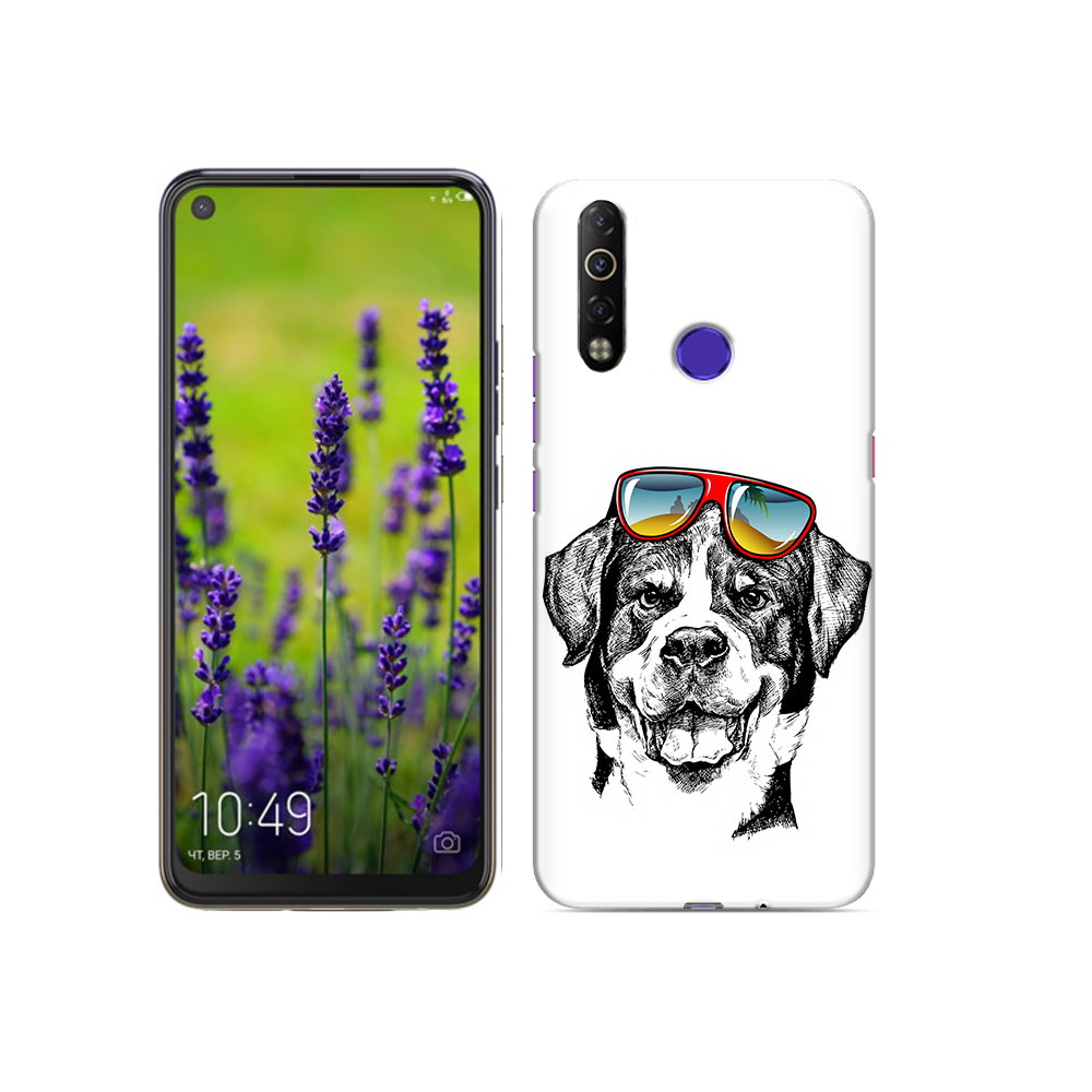 

Чехол MyPads Tocco для Tecno Camon 12 Air счастливая собака, Прозрачный, Tocco