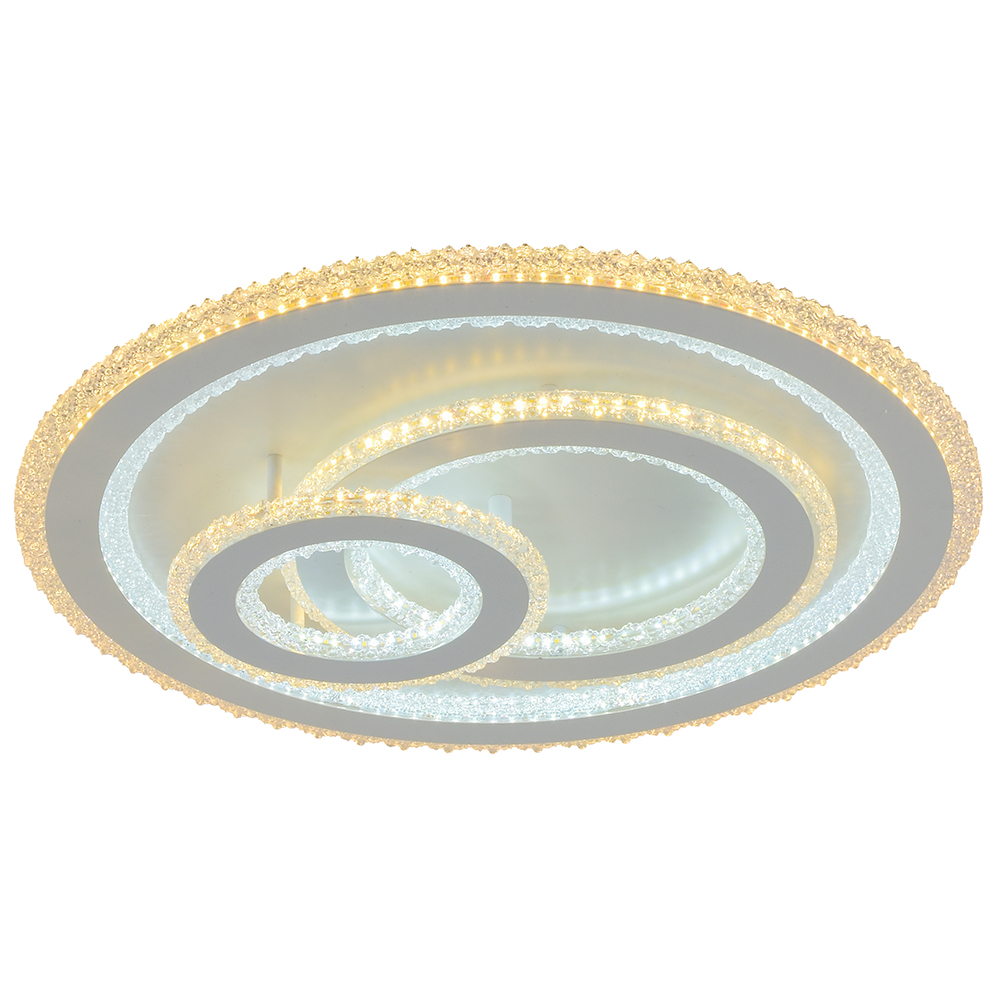 

Потолочная светодиодная люстра Profit Light 7161 WHT 186W диммируемая с ПДУ, 7161