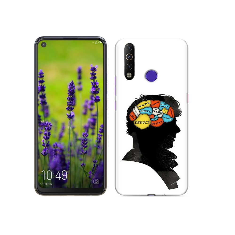 

Чехол MyPads Tocco для Tecno Camon 12 Air темный рисунок, Прозрачный, Tocco
