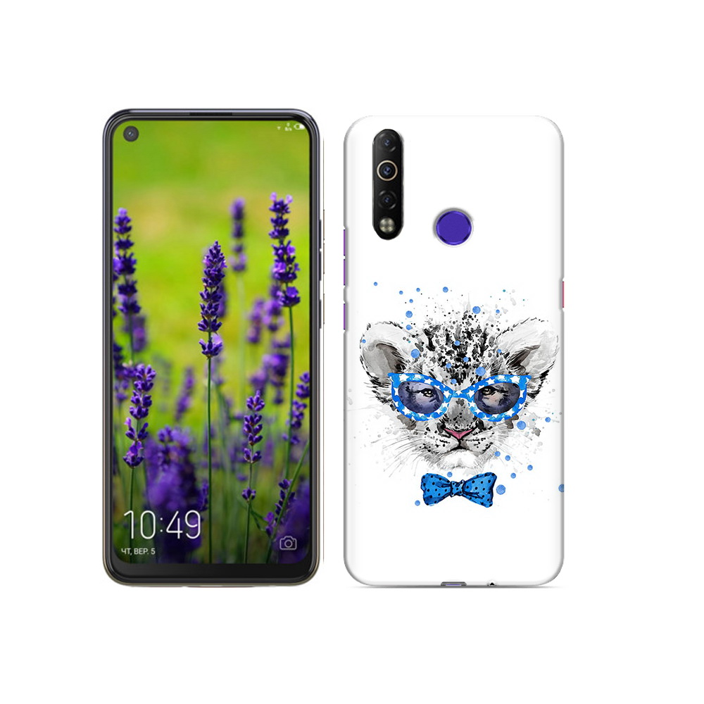 

Чехол MyPads Tocco для Tecno Camon 12 Air тигренок с бабочкой, Прозрачный, Tocco