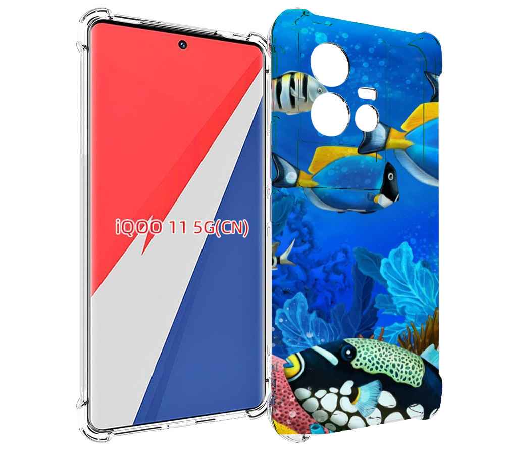 

Чехол MyPads Рыбки для Vivo iQOO 11, Прозрачный, Tocco