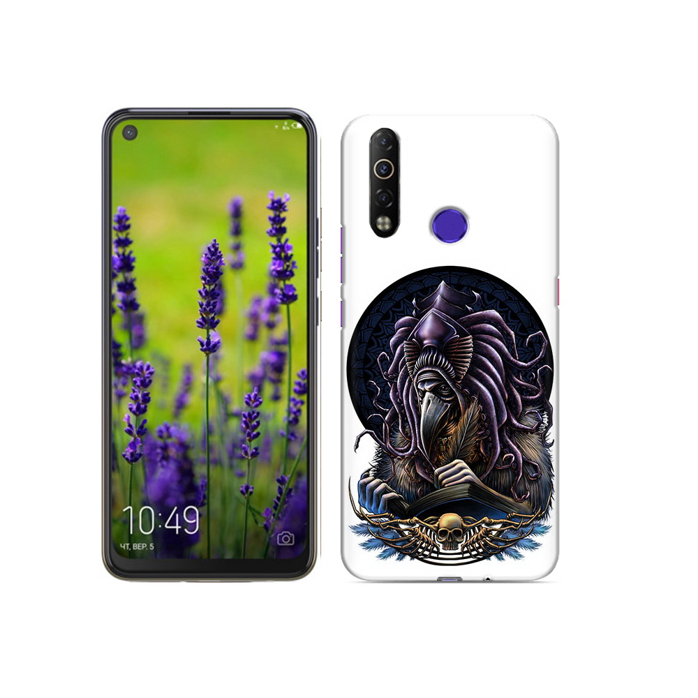 

Чехол MyPads Tocco для Tecno Camon 12 Air умный ворон, Прозрачный, Tocco