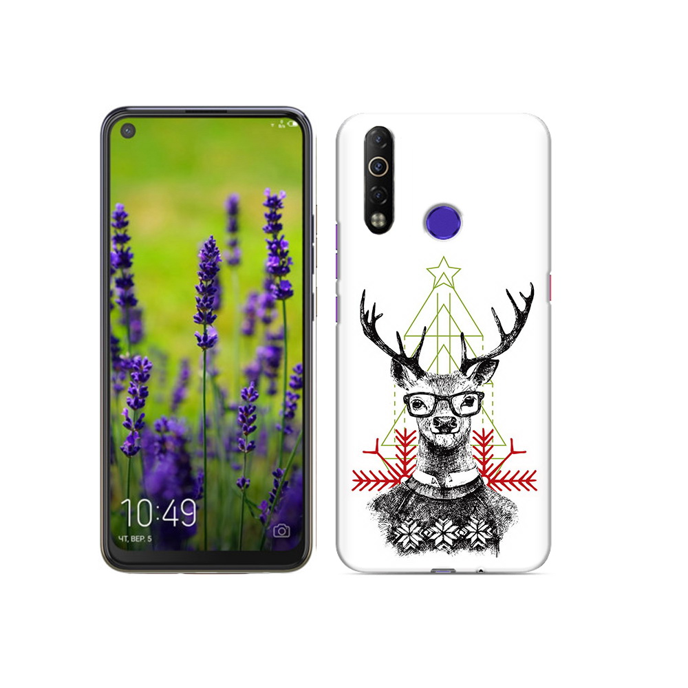 

Чехол MyPads Tocco для Tecno Camon 12 Air умный олень, Прозрачный, Tocco