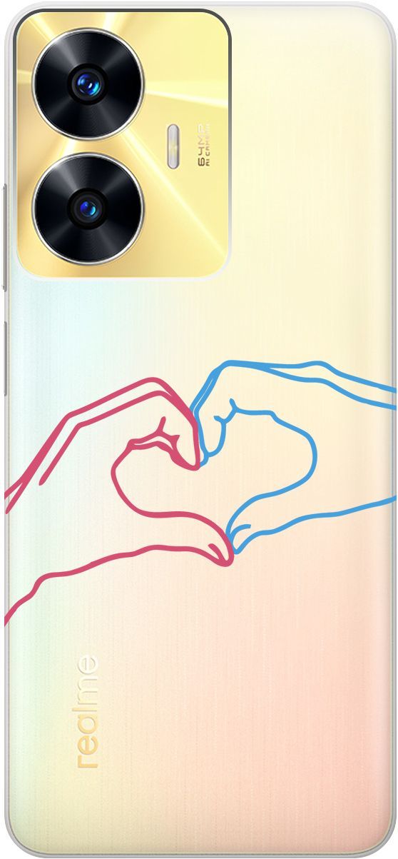 

Силиконовый чехол на Realme C55 с 3D принтом "Fall in Love" прозрачный, Прозрачный;голубой, 159499