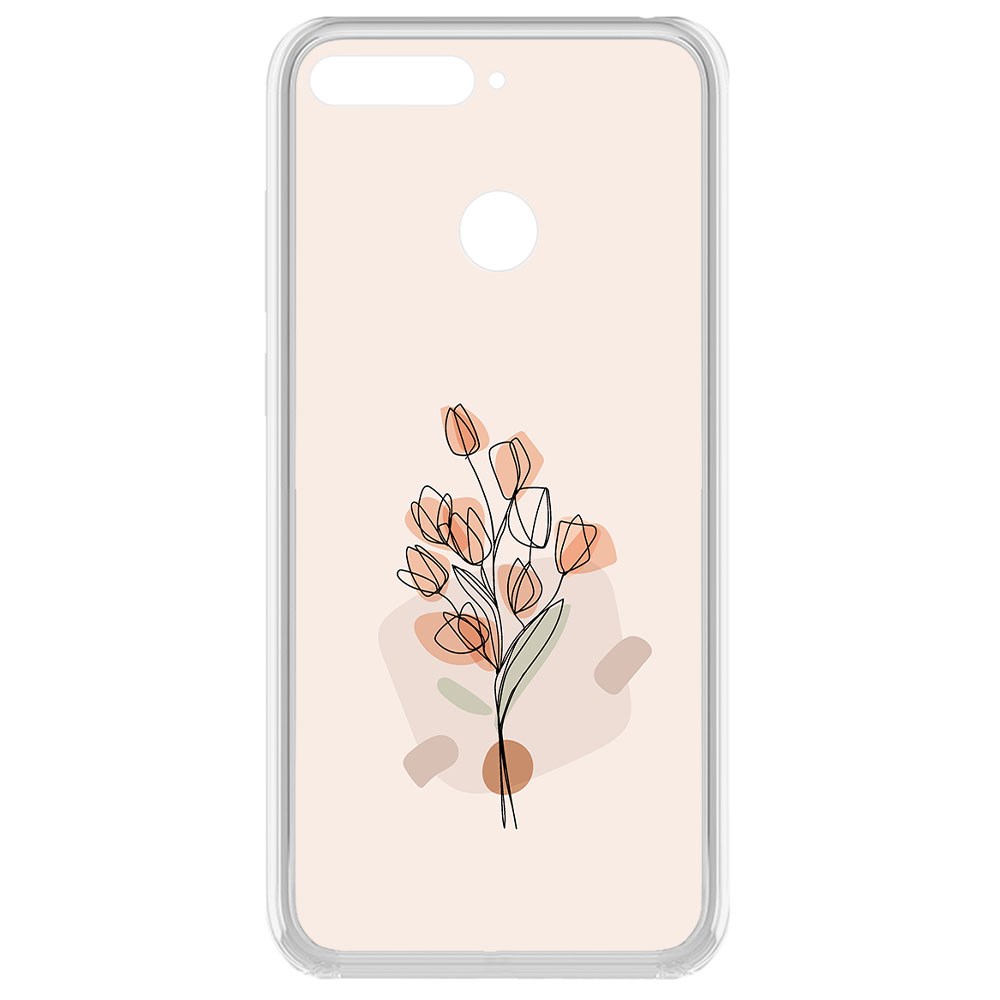 

Чехол-накладка Krutoff Clear Case Букет тюльпанов для Huawei Y6 Prime (2018)