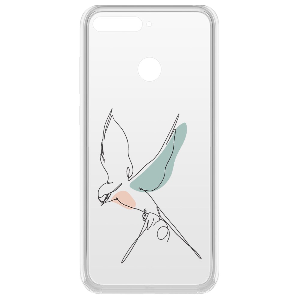 

Чехол-накладка Krutoff Clear Case Полет для Huawei Y6 Prime (2018)