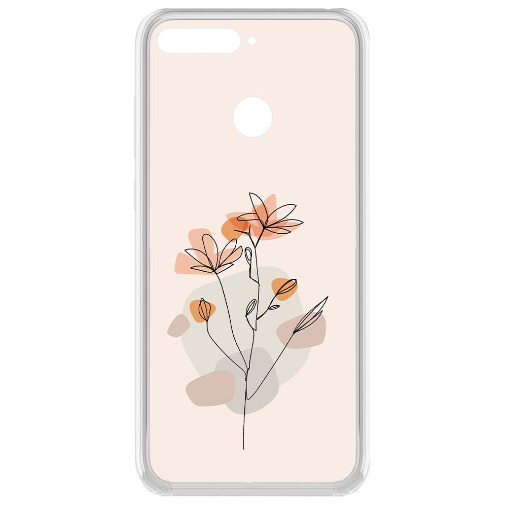 

Чехол-накладка Krutoff Clear Case Ромашки для Huawei Y6 Prime (2018)